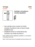 Schlage L9460J Single Cylinder Mortise Deadlock, Accepts Large Format IC Core (LFIC)