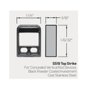 PHI Precision FL2614LBR Fire Rated Narrow Stile Concealed Vertical Rod Exit Device, Less Bottom Rod, No Cylinder Lever/Knob Always Active Prep (No Trim)