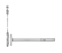 PHI Precision 2601LBRCD Cylinder Dogging Narrow Stile Concealed Vertical Rod Exit Device, Less Bottom Rod, Exit Only