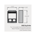 PHI Precision FL2815LBR Fire Rated Concealed Vertical Rod Exit Device, Less Bottom Rod, No Cylinder Thumbpiece Always Active Prep (No Trim)