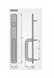 PHI Precision 2003C Narrow Stile Key Retracts Latchbolt, "C" Design Pull