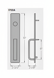 PHI Precision 1715A Wide Stile Thumb Piece Always Active, "A" Design Pull