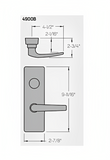 PHI Precision 4902B Wide Stile Dummy Trim, "B" Lever Design