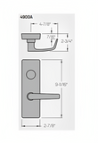 PHI Precision 4903A Wide Stile Key Retracts Latchbolt, "A" Lever Design