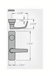 PHI Precision 2914A Narrow Stile Lever Always Active, "A" Lever Design