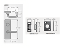 PHI Precision 2208 4908C Surface Vertical Rod Exit Device with 4908C Trim, Key Controls Lever