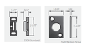 PHI Precision 5214CD Cylinder Dogging Surface Vertical Rod Exit Device, No Cylinder Lever Always Active Prep (No Trim)