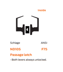 Schlage ND10S OME Heavy Duty Passage Lever Lock, Omega Style