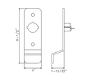 Detex 03PN W-CYL KA PN Pull Plate Key Retracts Latch w/ Cylinder for Value Series Devices