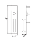 Detex 02A Dummy Trim with "A" Straight Pull Trim for Value Series Devices