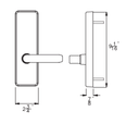 Detex 09D2WS Storeroom Vandal Resistant Trim w/ Cylinder Hole for Value Series Devices