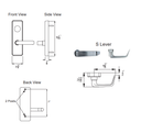 Detex EU2W S FSE Electric Unlock Trim, Fail Secure