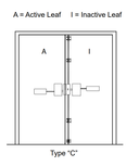 Detex VRA-143C ECL-230 Vertical Rod Assembly, Type C Outside Locking