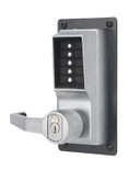 Kaba Simplex LLP1020C Pushbutton Exit Trim w/ Combination and Key Override, Accepts Corbin Russwin 6-Pin LFIC, LHR Doors