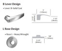 Sargent LC-10XG70 LB Electromechanical Cylindrical Lever Lock (Fail Safe), Less Cylinder