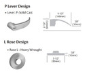 Sargent LC-10XG70 LP Electromechanical Cylindrical Lever Lock (Fail Safe), Less Cylinder