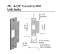 Sargent 2860-10G71-12V Electromechanical Cylindrical Lever Lock (Fail Secure), Accepts Large Format IC Core (LFIC)