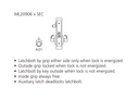 Corbin Russwin ML20906 ASN SEC Fail Secure Mortise Electrified Lock, Outside Cylinder Override