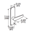 Corbin Russwin ML20906 CSN SEC Fail Secure Mortise Electrified Lock, Outside Cylinder Override