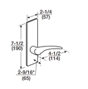 Corbin Russwin ML20906 DSM SEC Fail Secure Mortise Electrified Lock, Outside Cylinder Override