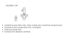 Corbin Russwin ML20906 LL SAF M91 Fail Safe Mortise Electrified Lock, Body Only w/ Latchbolt Monitor