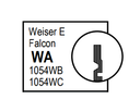 Kaba Ilco 15395WA-KD Cylindrical Knob and Lever Lock Cylinder, Weiser E Falcon Keyway, Keyed Different