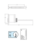 Kaba Ilco 7075AA10-KA2 Rim Cylinder with Screw Cap, Arrow Keyway, Keyed Alike in Pairs