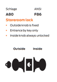 Schlage A80PD ORB Storeroom Cylindrical Lock, Orbit Knob