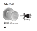 Schlage A80LD TUL Storeroom Cylindrical Lock, Tulip Knob, Less Conventional Cylinder