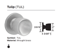 Schlage A85PD TUL Faculty Restroom Cylindrical Lock, Tulip Knob