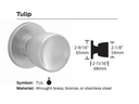 Schlage D60PD TUL Vestibule Cylindrical Lock, Tulip Knob