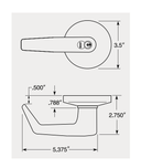 BEST 9K37DZ15DS3 Grade 1 Closet or Storeroom Cylindrical Lever Lock