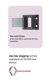 Von Duprin 55EO Rim Crossbar Exit Device, Exit Only