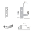 Sargent TR-8243 WTL Apartment Corridor Mortise Trim Pack, WT Escutcheon, L Lever