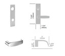 Sargent TR-8245 LE1L Dormitory or Exit Mortise Trim Pack, LE1 Escutcheon, L Lever