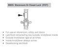 Accentra (Yale) JNR8805FL Storeroom or Closet Mortise Lever Lock, Jefferson Style