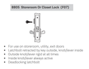 Yale AUCN8805FL Storeroom or Closet Mortise Lever Lock, Augusta Style