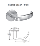 Accentra (Yale) PBR8807FL Entry Mortise Lever Lock, Pacific Beach Style