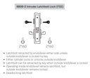 Yale AUCN8808-2FL Intruder Latchbolt Mortise Lever Lock, Augusta Style