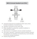Accentra (Yale) MOR8812-2FL Intruder Deadbolt Mortise Lever Lock, Monroe Style