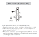 Yale AUCN8822FL Dormitory or Exit Mortise Lever Lock, Augusta Style