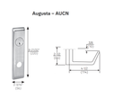 Accentra (Yale) AUCN8829FL Closet Mortise Lever Lock, Augusta Style