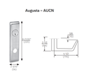 Yale AUCN8807FL LC Entry Mortise Lever Lock, Less Cylinder