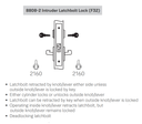 Yale AUCN8808-2FL LC Intruder Latchbolt Mortise Lever Lock, Less Cylinder