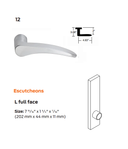 Schlage L9070P 12L Classroom Mortise Lock w/ 12 Lever and L Escutcheon