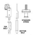 Adams Rite 8600A Narrow Stile Concealed Vertical Rod Exit Device w/ Alarm