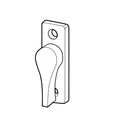 Adams Rite 1000 Series Turn w/ Escutcheon