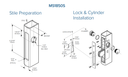Adams Rite MS1851S MS Deadlock w/ Radius Faceplate
