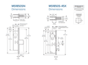 Adams Rite MS1850SN MS Deadlock w/ Flat Faceplate, ANSI Size