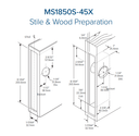 Adams Rite MS1850SN MS Deadlock w/ Flat Faceplate, ANSI Size